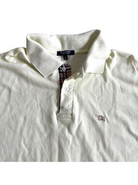 Burberry Men's Sz XL London Nova Check Plaid Polo Shirt With Check Collar